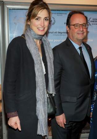 Julie Gayet et François Hollande, un couple amoureux à la projection du documentaire "The Ride"