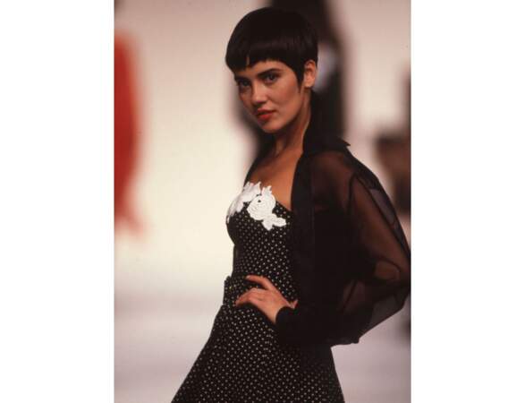 Le mannequin Cristina Cordula en 1990, elle a 26 ans