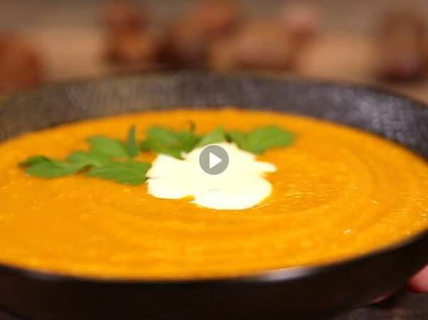 VIDEO : la soupe de potimarron et châtaignes