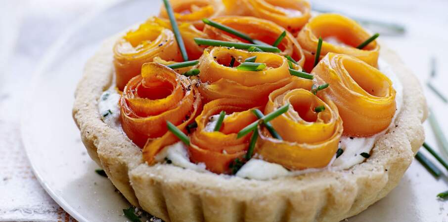 Tartelettes serpentin à la carotte et au citron confit
