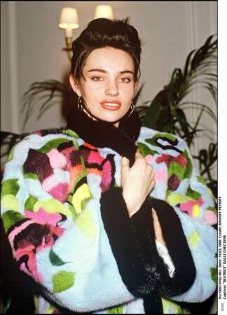 Béatrice Dalle chez Dior à Paris en 1986.