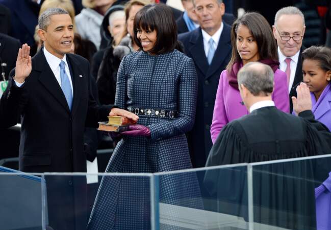 Barack Obama prête serment pour la deuxième fois. 