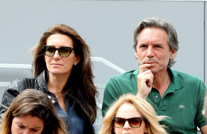 Anne-Claire Coudray et son compagnon Nicolas Vix à Roland-Garros le lundi 3 juin