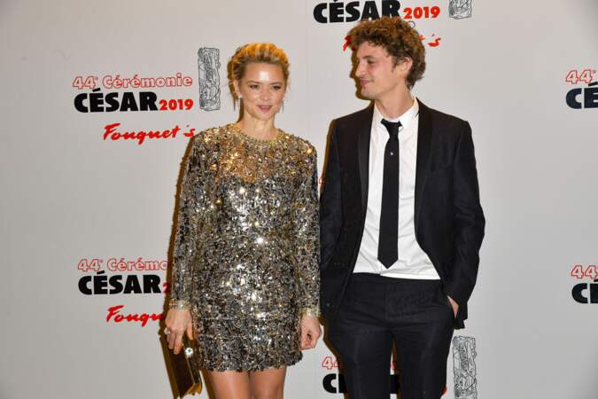 Virginie Efira et Niels Schneider lors du dîner de la 44ème cérémonie des César, à Paris le 22 février 2019