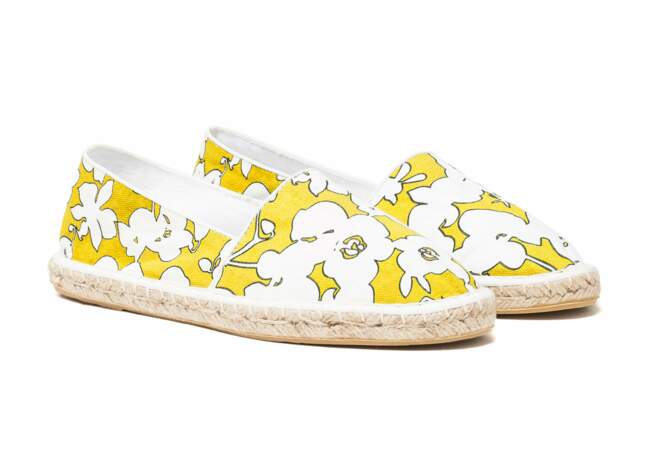 espadrilles jaunes femme