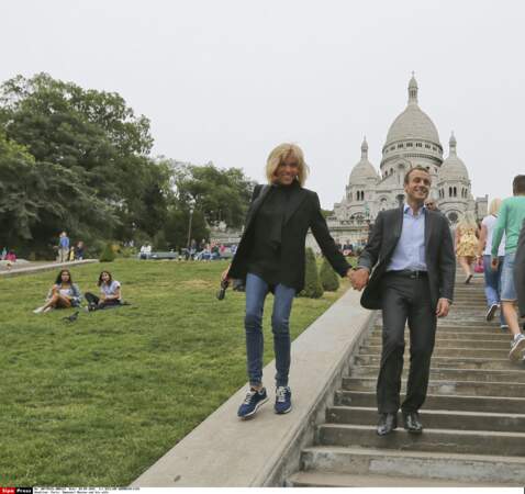 Emmanuel Macron et Brigitte Macron comme de vrais touristes... 