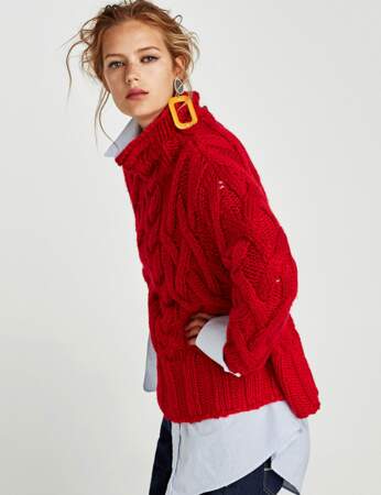 Col montant : le pull eighties