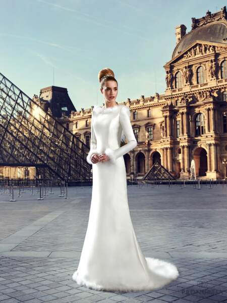 Mariage en hiver : Robe de mariée Louvre par Pronuptia