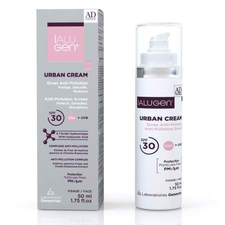 Urban Cream Ecran Anti-Pollution SPF30, Ialugen Advance, flacon 50 ml, prix indicatif : 52,90 €