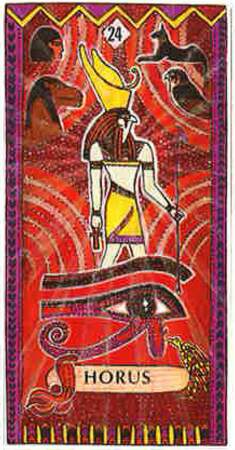 Lame 24 du tarot égyptien : Horus