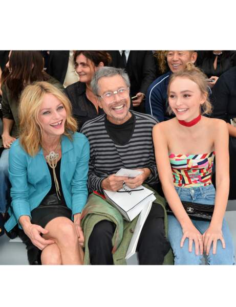 Vanessa Paradis, Jean-Paul Goude and Lily Rose Depp 