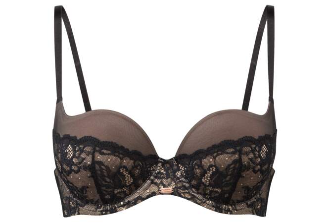 CUTE- Ensemble Soutien-gorge balconnet push-up en dentelle