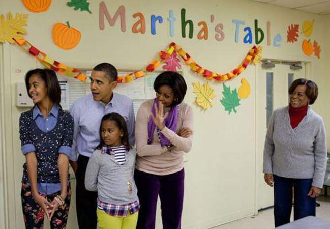 La famille Obama, réunie en toutes circonstances