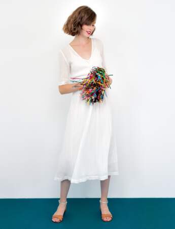 Tendance robe blanche de mariée 2018 : la robe aérienne