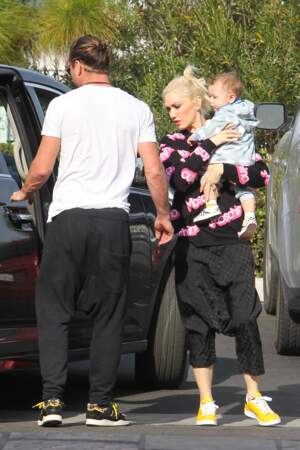 Gwen Stefani et son mari Gavin Rossdale avec leur fils en 2014 à Los Angeles