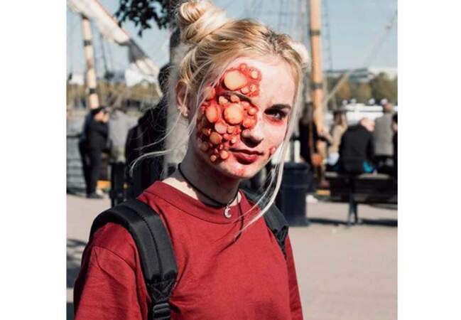 Maquillage artistique Halloween, marche des zombies - 7