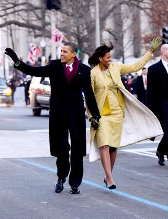 En 2009 déjà, le couple présidentiel ne boudait pas son plaisir de saluer la foule