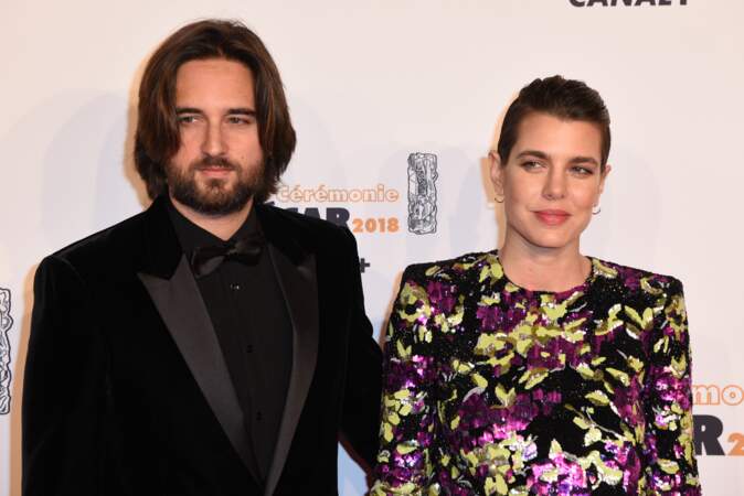 Charlotte Casiraghi et Dimitri Rassam en couple sur le tapis rouge de la cérémonie des César en mars 2018