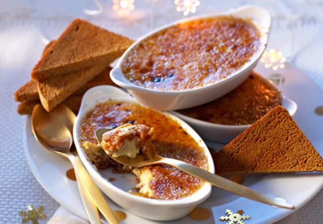 Crème brûlée de foie gras et fruits secs au muscat