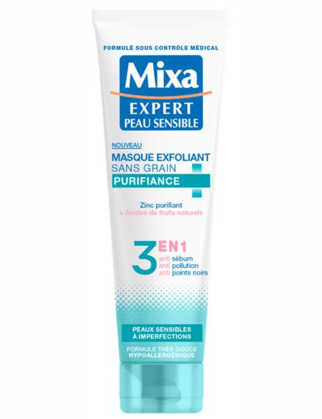 Le masque exfoliant Purifiance de Mixa pour les peaux à imperfections
