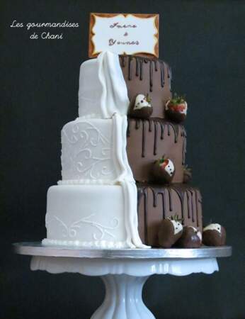 Le wedding cake bicolore