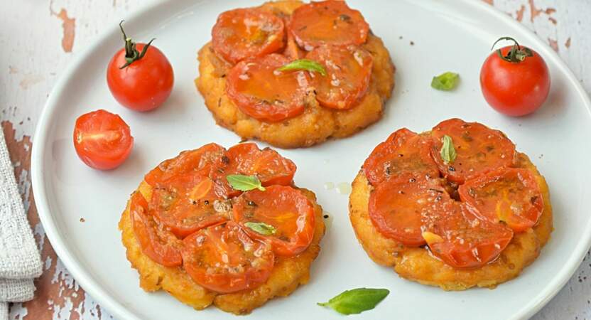 Tatins de polenta aux tomates