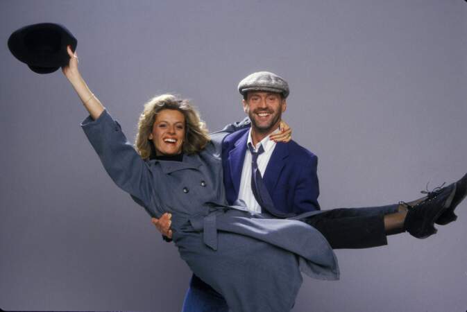 Daniel Auteuil et Anne Jousset lors d'une séance photo en 1985.