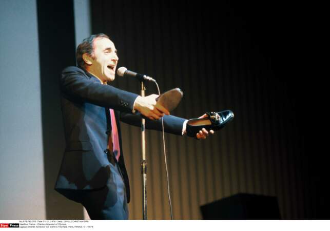 Charles Aznavour à l'Olympia en 1976...