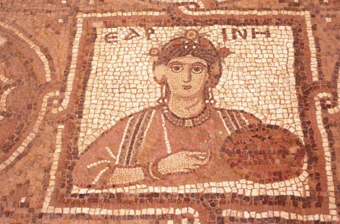 Détail d'une mosaïque de l'église byzantine de Petra