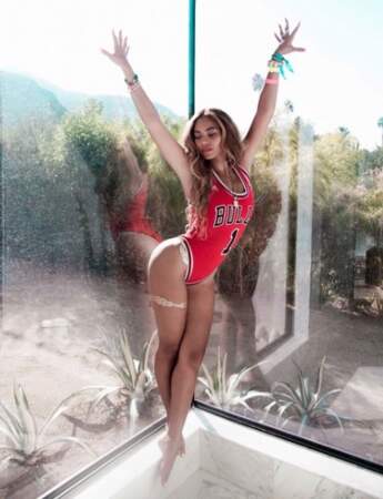 Beyonce en maillot de bain échancré