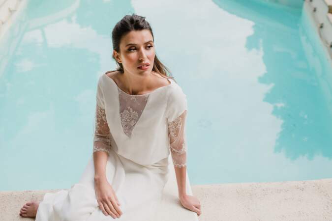 Mariage en hiver : Robe de mariée Vertigo par Sophie Sarfati