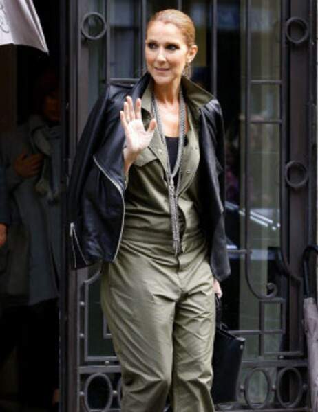 Céline Dion en look army