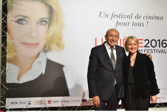 Caroline et Gérard Collomb lors du Festival Lumière 2016 à Lyon