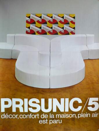 Affiche reprenant la couverture du catalogue Prisunic n°5