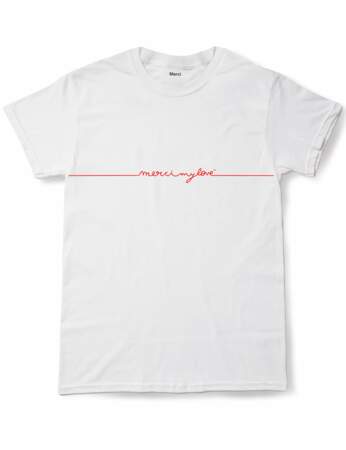 Tendance logo : le tee-shirt façon manuscrit