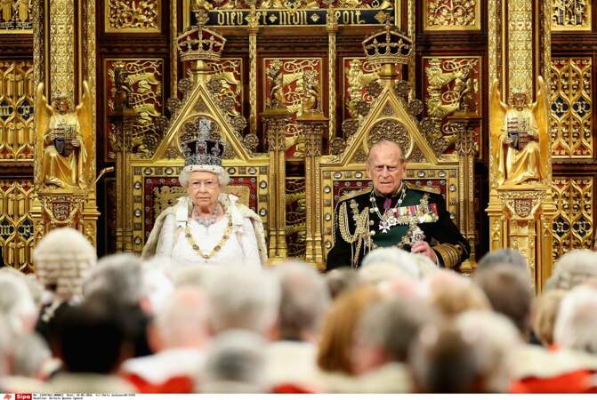 Elizabeth II et le prince Philip en 2016