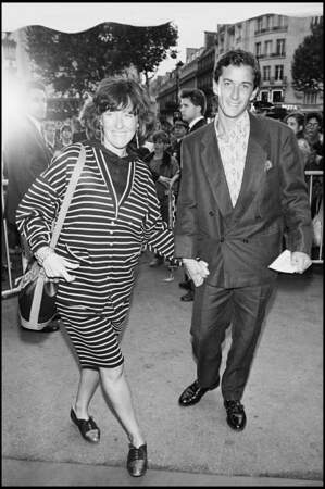 Christophe Dechavanne et Maris Genest - Première de "Jean de Florette" à Paris en 1986.