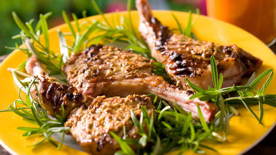 Côtes d'agneau caramélisées