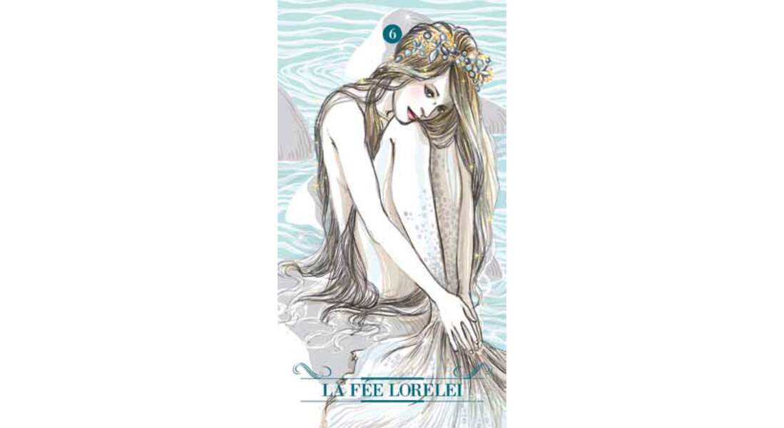 Lame 6 du Tarot des Fées : La Fée Lorelei (Carte Neutre)