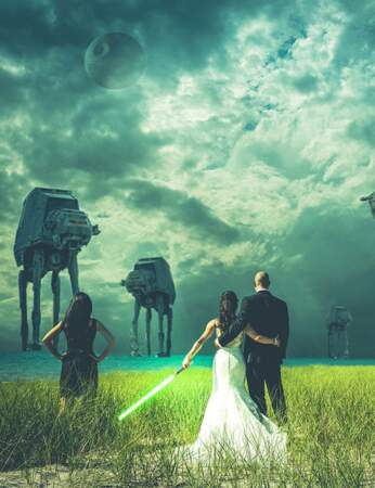 La princesse Leia épouse Han Solo