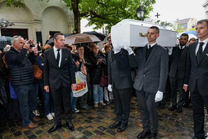 Obsèques de Dick Rivers en l'église Saint-Pierre de Montmartre, à Paris, le 2 mai 2019.