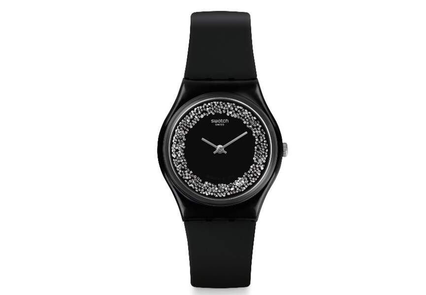 Montre black and strass