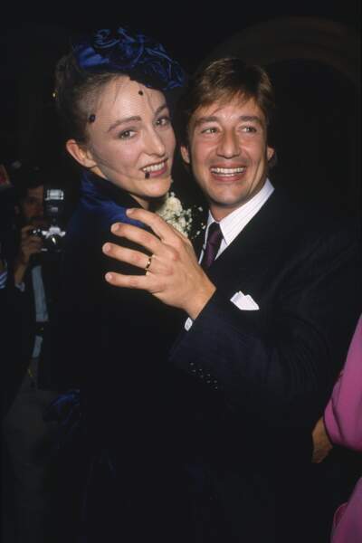 Mariage de Patrick Sabatier avec Isabelle le 12 novembre 1988 à Neuilly-sur-Seine.