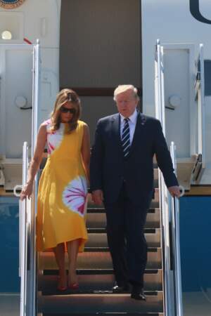La first lady américaine et son mari sont arrivés le 24 août 