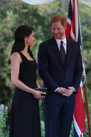 Le prince Harry et Meghan Markle, duchesse de Sussex lors d'une réception à Dublin, le 10 juillet 2018