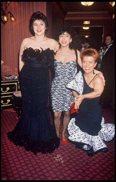 Michèle Bernier, Isabelle de Botton et Mimie Mathy aux Victoires de la Musique en 1990.