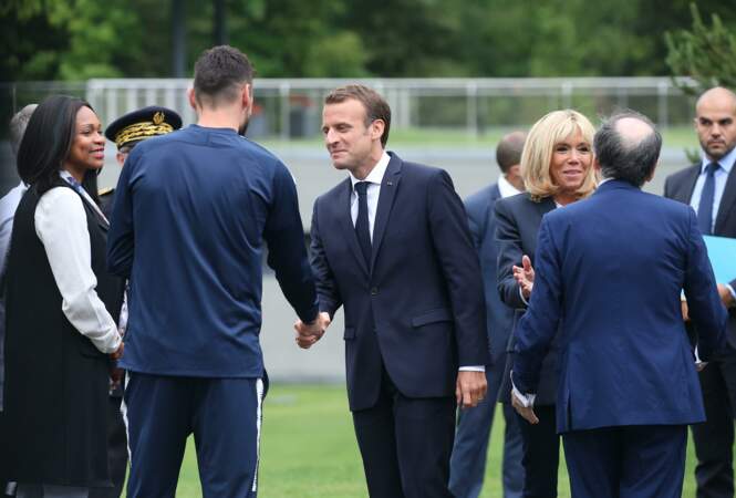 Grand amateur de football, Emmanuel Macron avait rencontré l'équipe de France à Clairefontaine avant le Mundial.