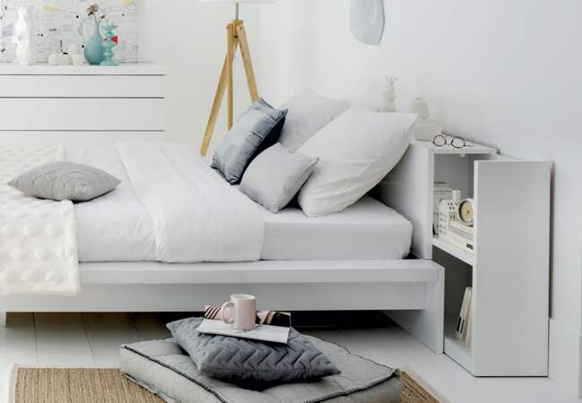 Têtes de lit : le modèle tout blanc Fly