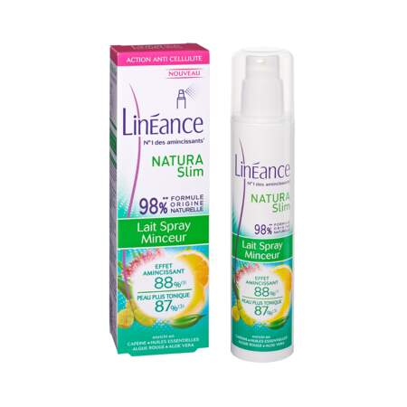 Natura Slim - Lait Spray Anti-Cellulite, Linéance, flacon 150 ml, prix indicatif : 14,90 €