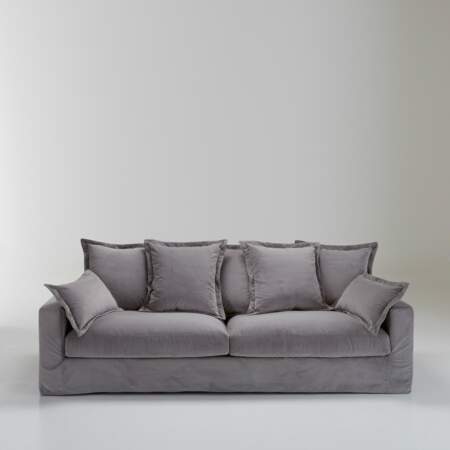 Canapé en velours gris